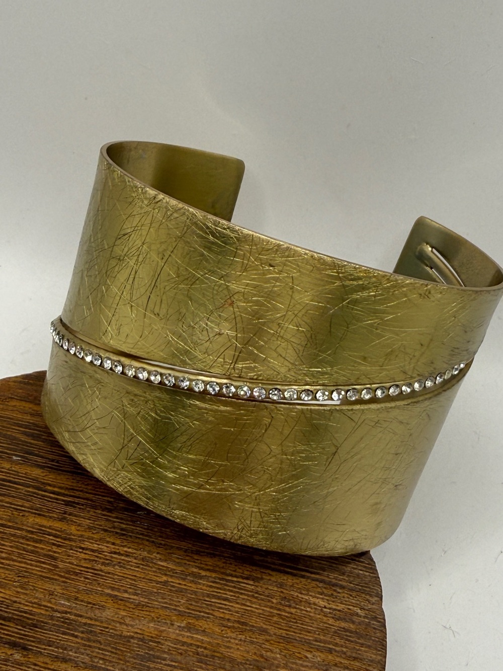 Stroili Oro Textured Gold Statement Cuff Bracelet ✨